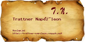 Trattner Napóleon névjegykártya